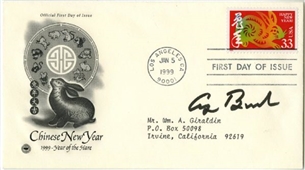 George H. W. Bush Signed 1999 Chinese New Year First Day Cover (PSA/DNA)